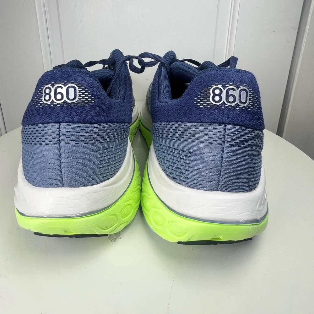 Men’s New Balance Fresh Foam X 860v14 Road Running Shoes In Blue/Lime Sz 10 - Picture 4 of 11